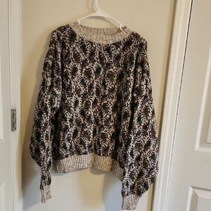 Vintage Knit Cozy Patterned Sweater. Fits oversize Medium